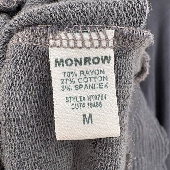 Anthropologie Monrow Smocked Raglan Sweatshirt, Medium, Loungewear Comfort USA - Picture 10 of 11